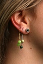 Boucle d'oreille courte- Péridot