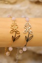 Bracelet- Quartz rose et Muguet