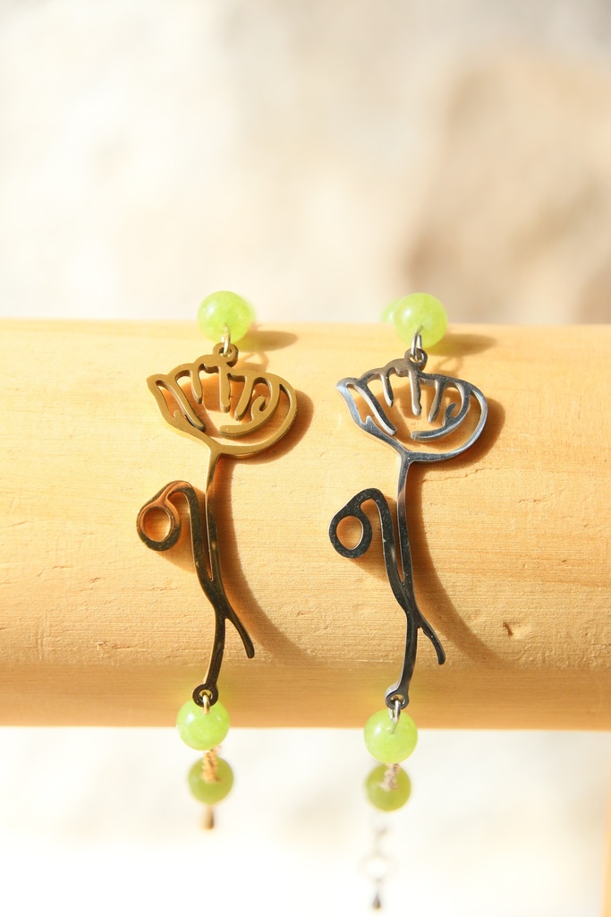 Bracelet- Péridot et Pavot (Doré)