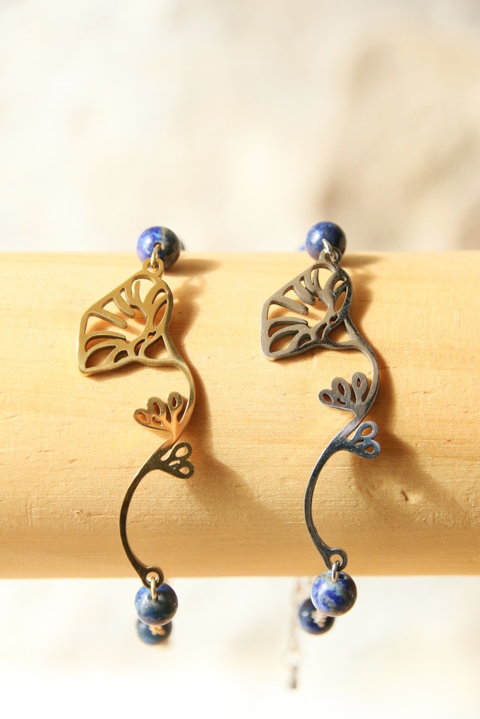 Bracelet- Lapis lazuli et Ipomée
