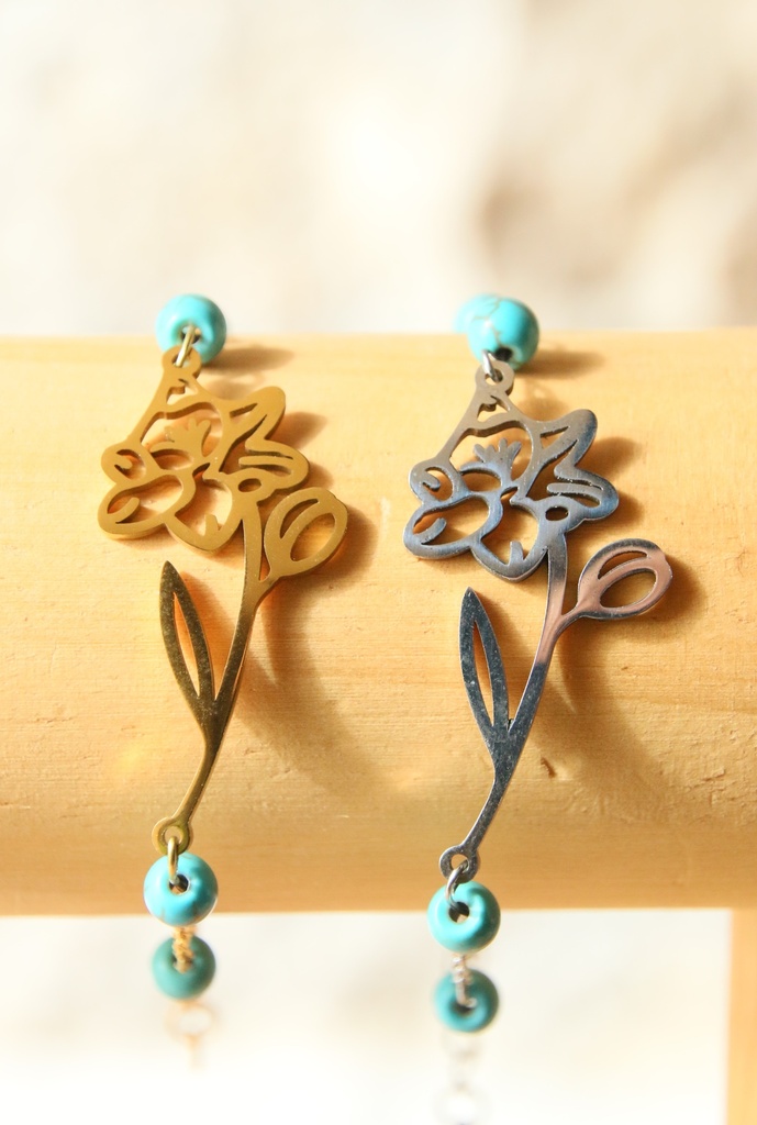 Bracelet- Howlite et Perce-neige