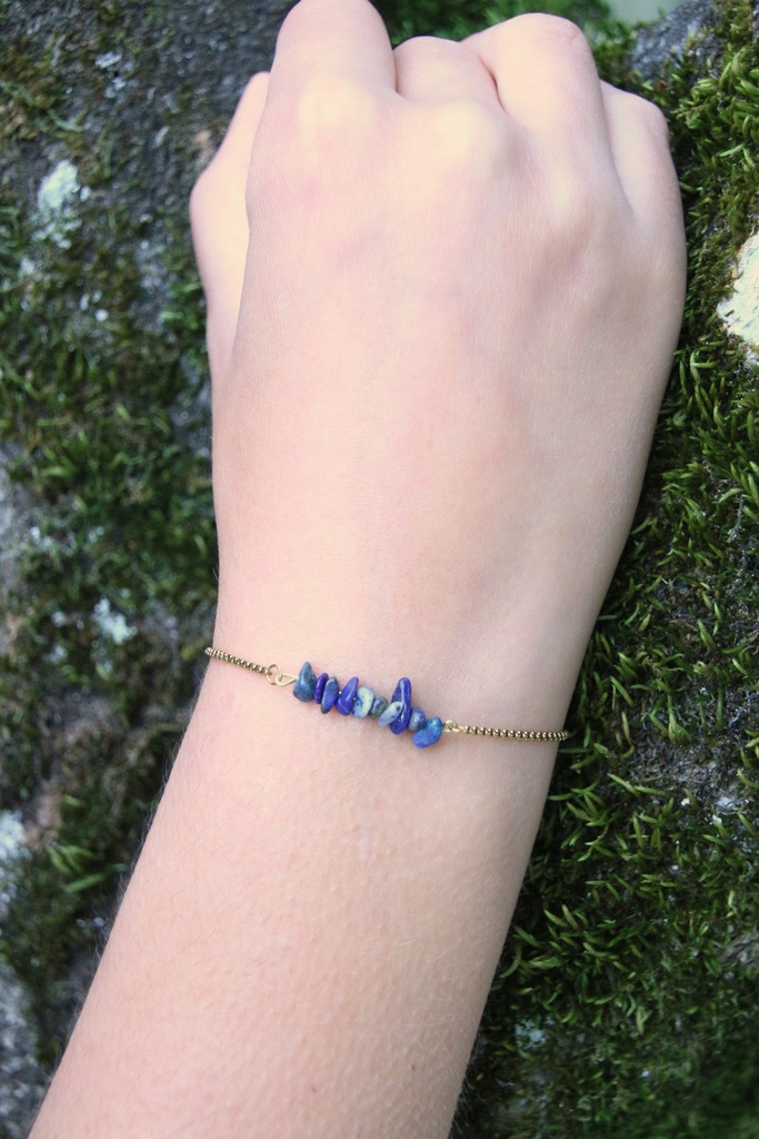 Bracelet- Lapis lazuli- Nil (Doré)
