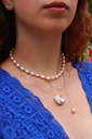 Collier mi long- Perle et Coquillage- Bretagne