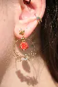 Boucle d'oreille mi longue- Zircon- Printemps