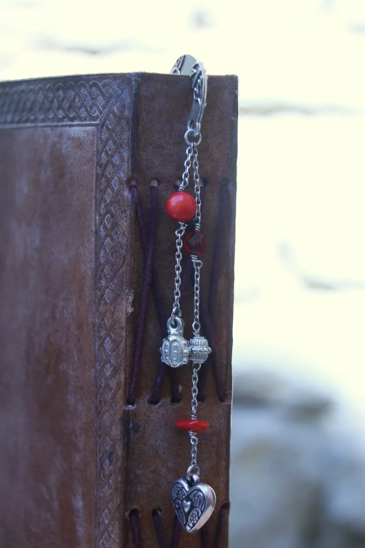 Marque page fleur et amour