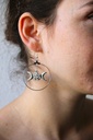 Boucle d'oreille longue - Triple lune