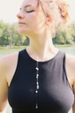 Collier long - amazonite et perle - Sobek