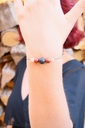 Bracelet- pierre de lave, jaspe et cornaline - Hestia