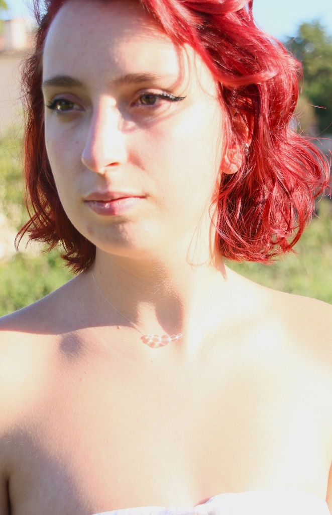 Collier court - cristal de roche - Shou