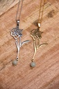 Collier- aigue marine et narcisse- Mars